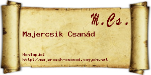 Majercsik Csanád névjegykártya